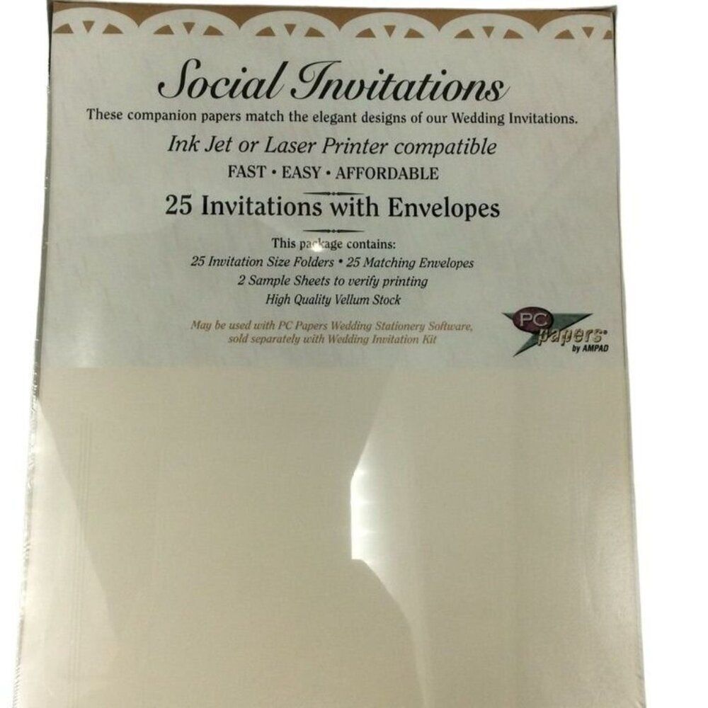 Vintage Invitations 25 ct Envelopes Blanks Printable Wedding Stationary White - Picture 3 of 7